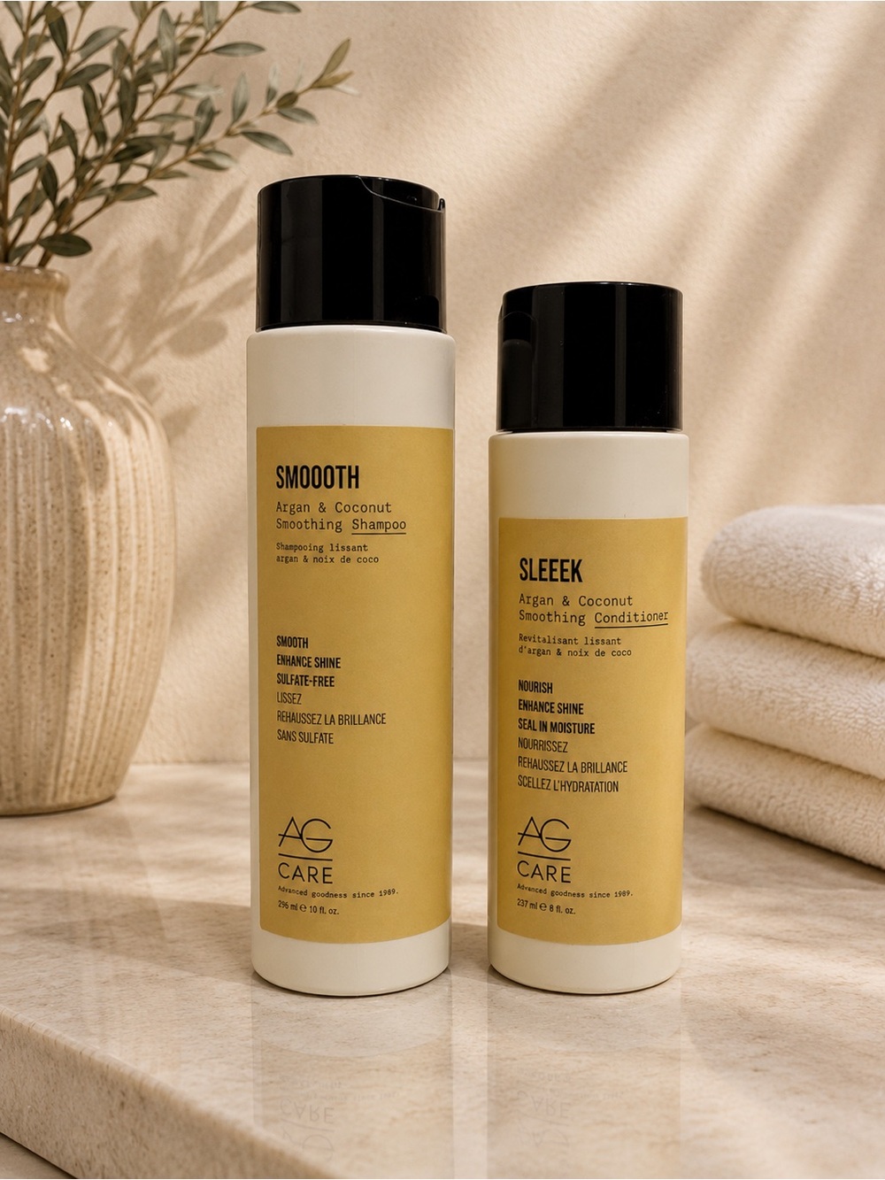 AG Care Smooth & Sleek Argan Coconut Smoothing Duo Set
